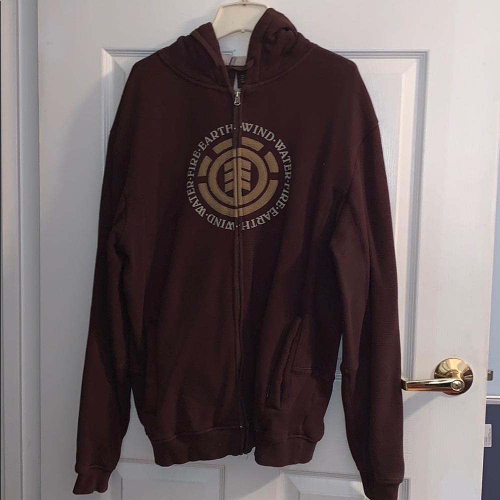 Element brown zipper hoodie